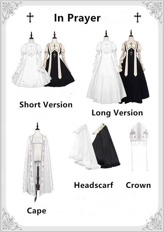 LeMiroir Moonlit Prayer Nun Lolita Dress and Cape