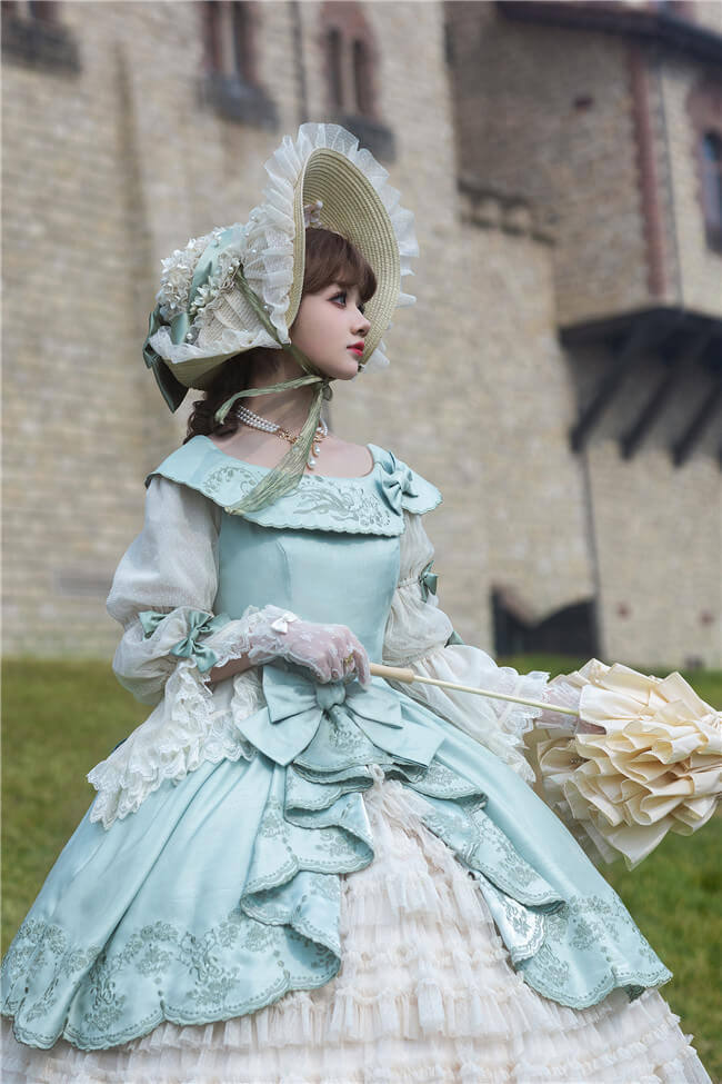 Embroidered Lily of the Valley Elegant Classic Lolita Dress