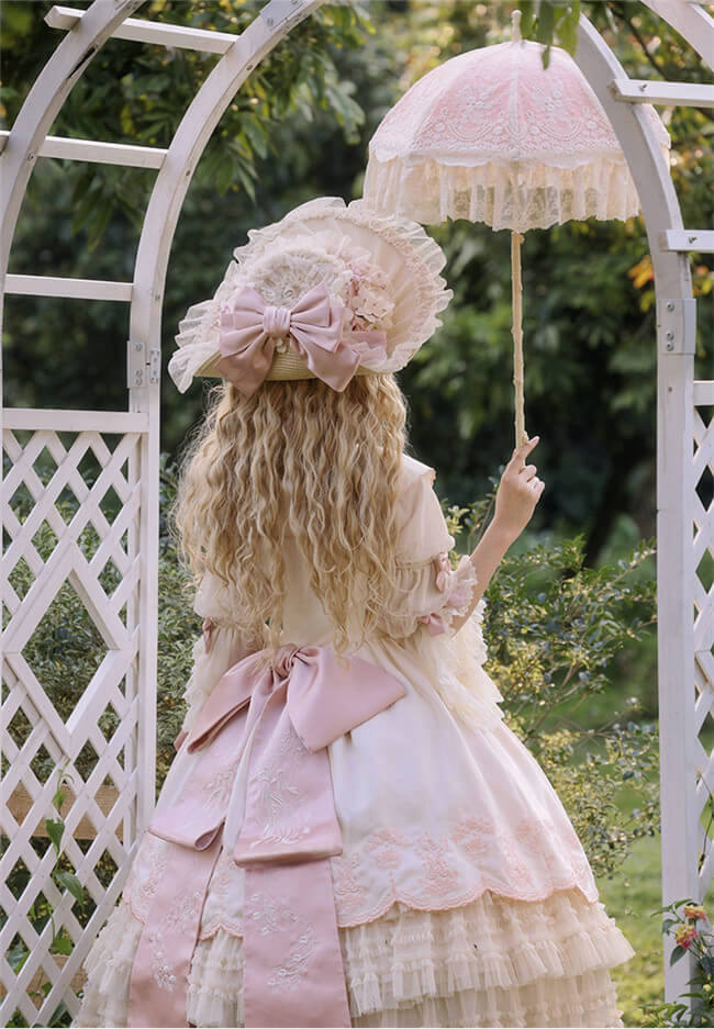 Embroidered Lily of the Valley Elegant Classic Lolita Dress