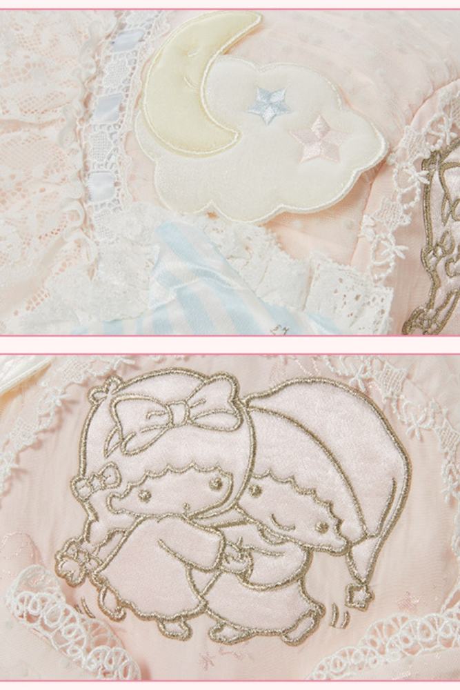 Summer Fairy Sanrio Collaborated The Twins Prints Lolita JSK OP Blouse and Cardigan