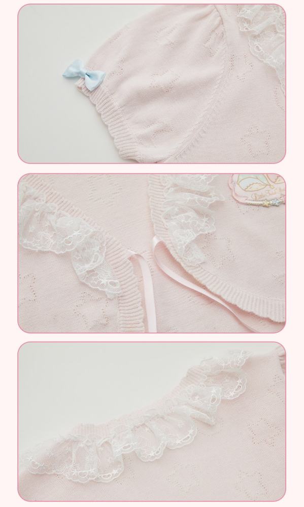 Summer Fairy Sanrio Collaborated The Twins Prints Lolita JSK OP Blouse and Cardigan