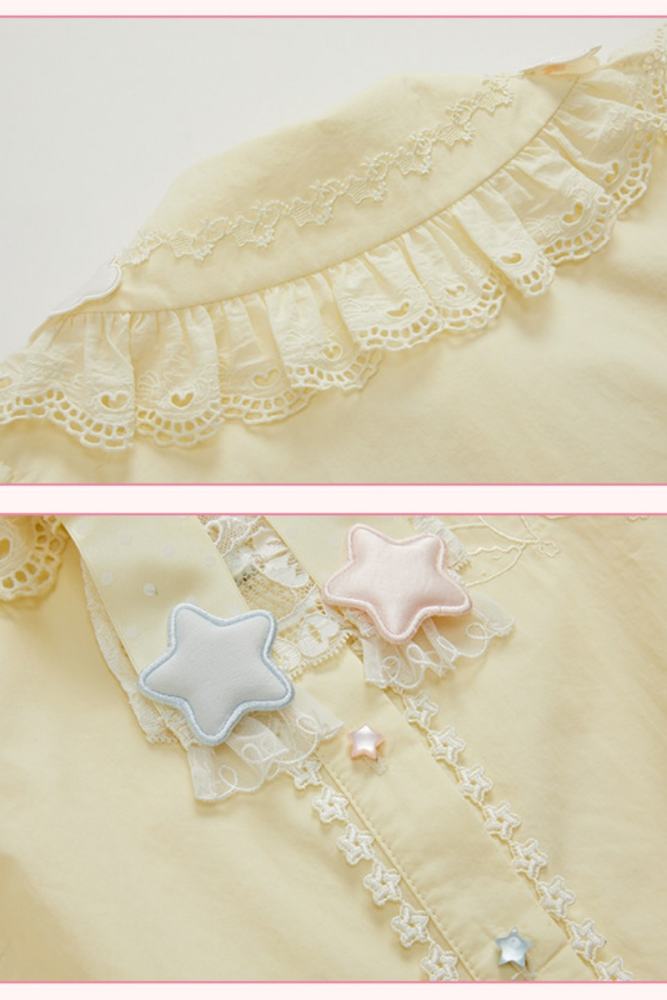 Summer Fairy Sanrio Collaborated The Twins Prints Lolita JSK OP Blouse and Cardigan