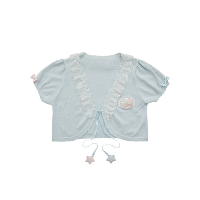 Summer Fairy Sanrio Collaborated The Twins Prints Lolita JSK OP Blouse and Cardigan