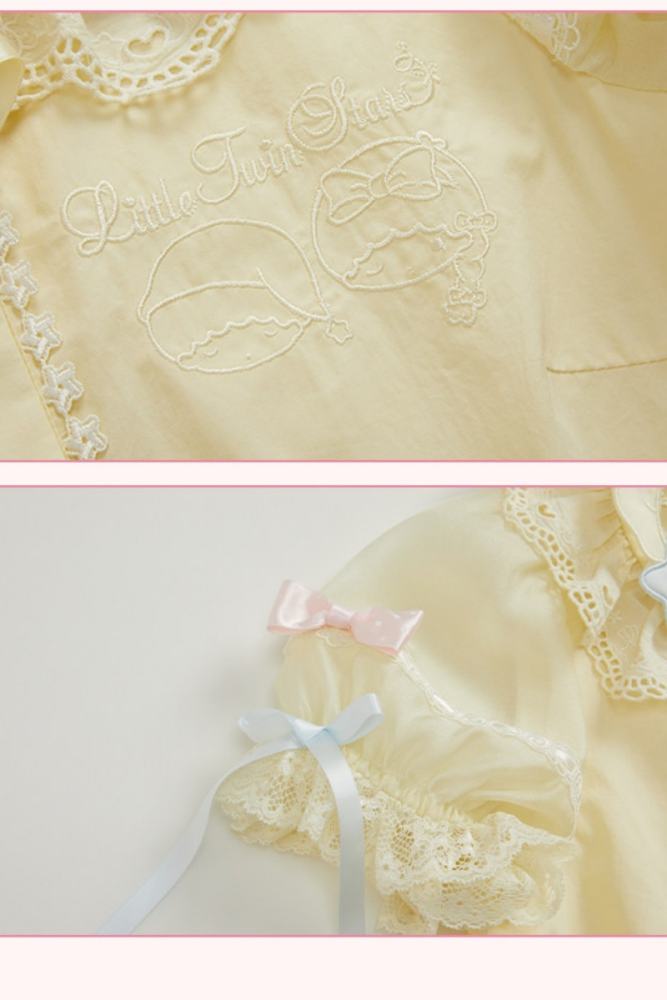 Summer Fairy Sanrio Collaborated The Twins Prints Lolita JSK OP Blouse and Cardigan