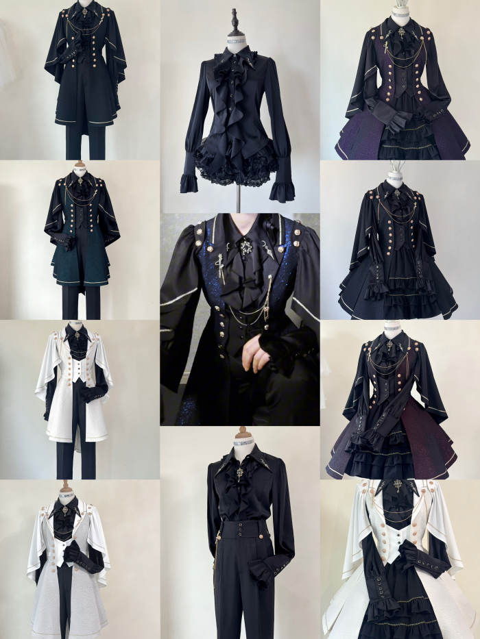 Law of Fallen Moon Military Lolita Skirt, Coat, Blouse and Accessories