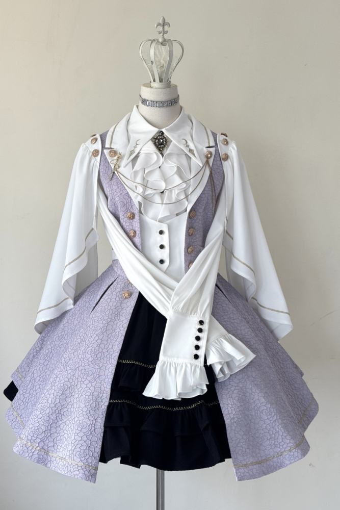 Law of Fallen Moon Military Lolita Skirt, Coat, Blouse and Accessories