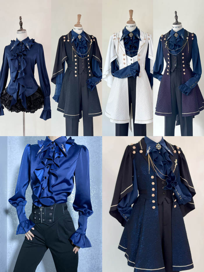 Law of Fallen Moon Military Lolita Skirt, Coat, Blouse and Accessories