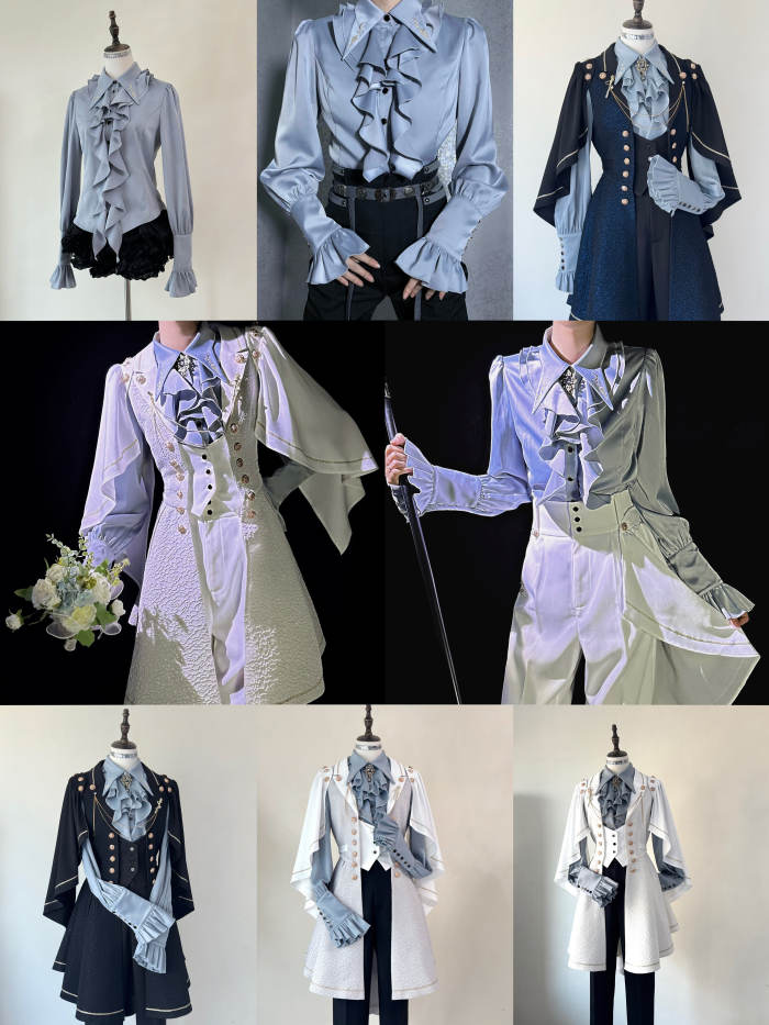 Law of Fallen Moon Military Lolita Skirt, Coat, Blouse and Accessories