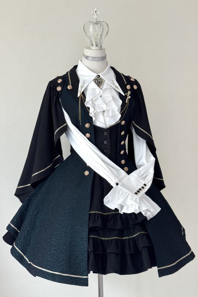 Law of Fallen Moon Military Lolita Skirt, Coat, Blouse and Accessories