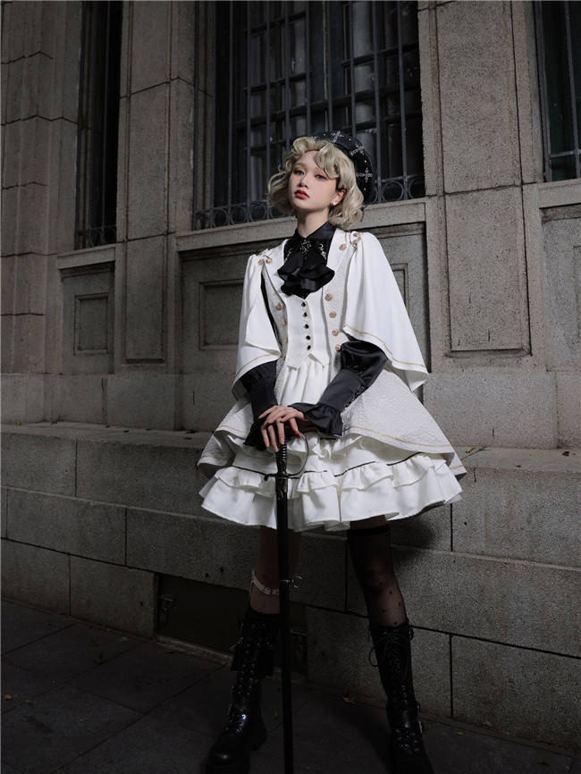 Law of Fallen Moon Military Lolita Skirt, Coat, Blouse and Accessories