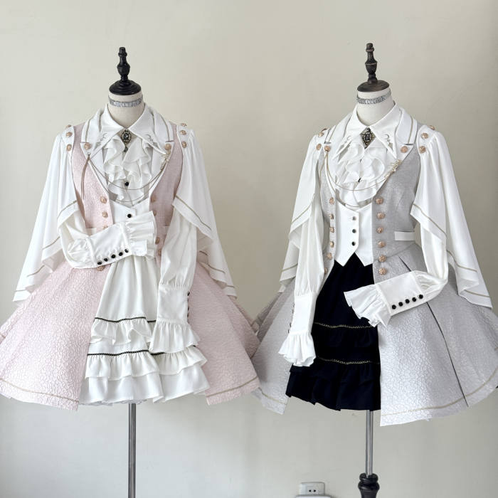 Law of Fallen Moon Military Lolita Skirt, Coat, Blouse and Accessories