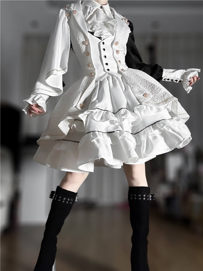 Law of Fallen Moon Military Lolita Skirt, Coat, Blouse and Accessories