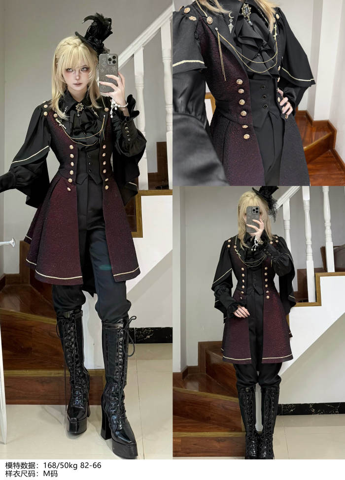 Law of Fallen Moon Military Lolita Skirt, Coat, Blouse and Accessories