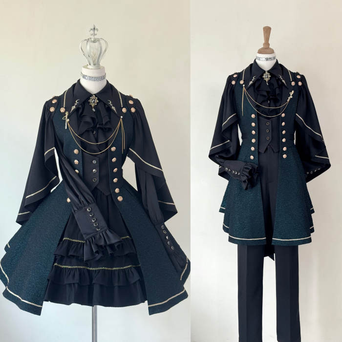 Law of Fallen Moon Military Lolita Skirt, Coat, Blouse and Accessories