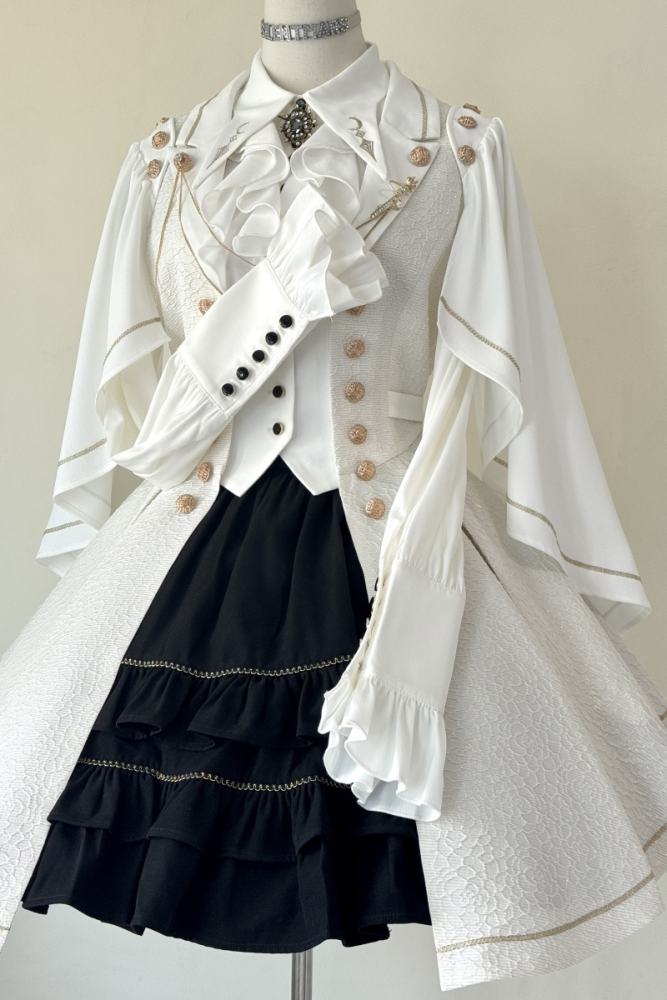 Law of Fallen Moon Military Lolita Skirt, Coat, Blouse and Accessories