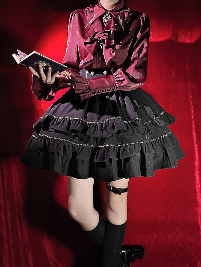 Law of Fallen Moon Military Lolita Skirt, Coat, Blouse and Accessories