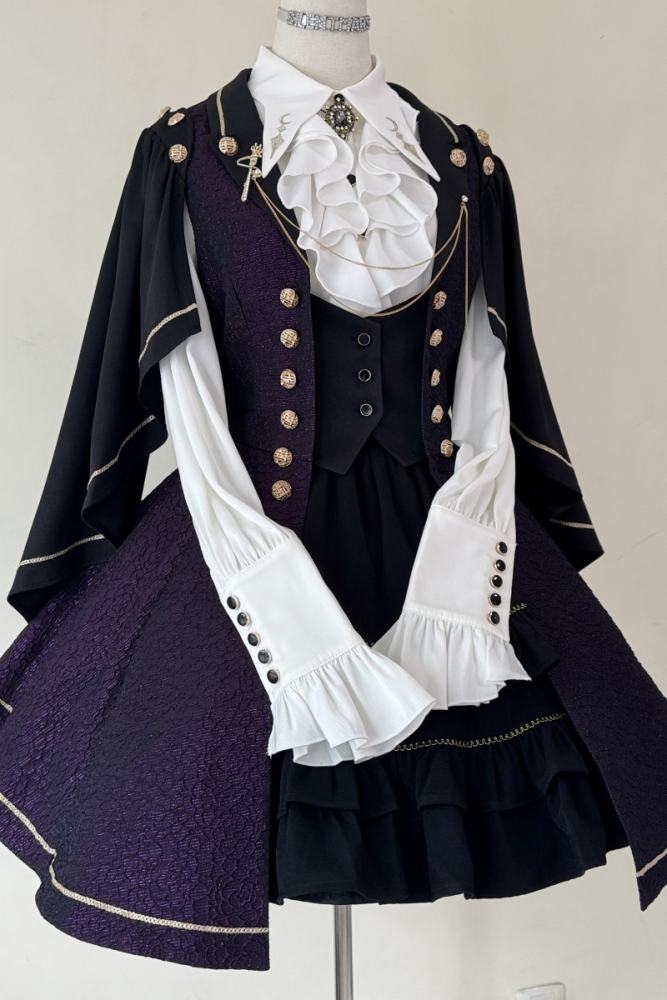 Law of Fallen Moon Military Lolita Skirt, Coat, Blouse and Accessories