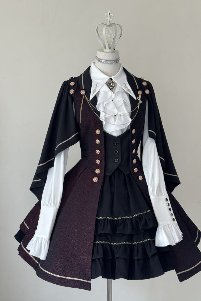 Law of Fallen Moon Military Lolita Skirt, Coat, Blouse and Accessories
