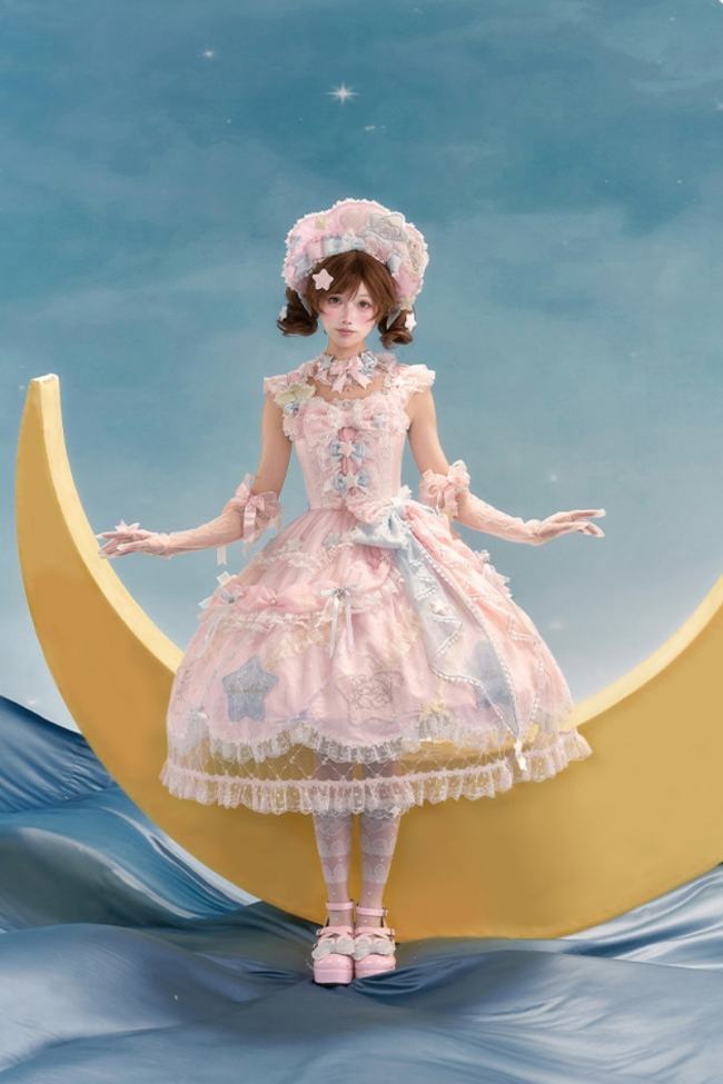 Summer Fairy Sanrio Collaborated The Twins Gorgeous Lolita JSK Top and Skirt