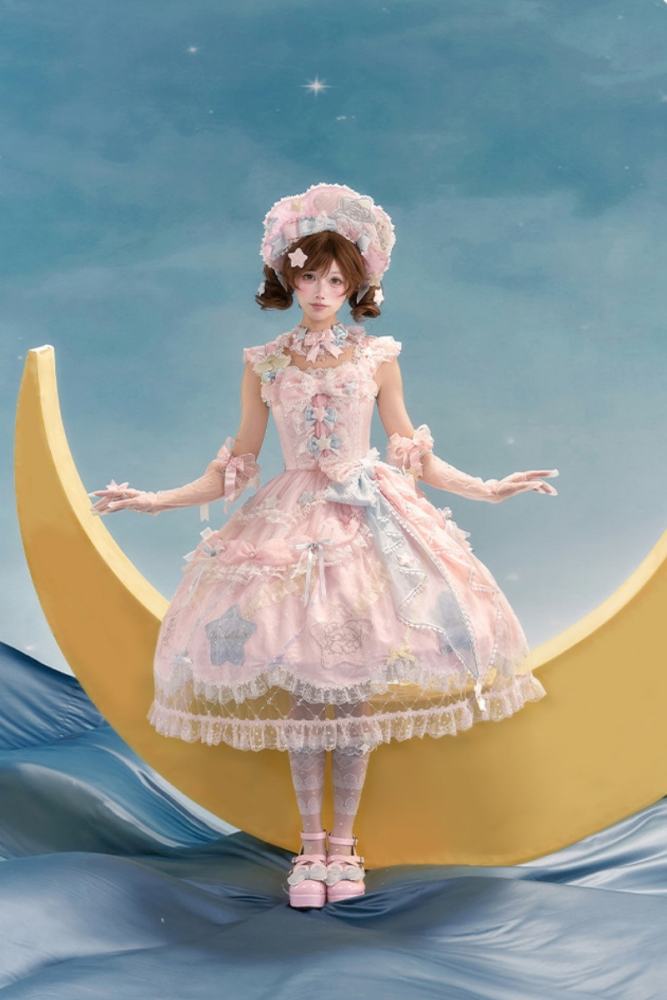 Summer Fairy Sanrio Collaborated The Twins Gorgeous Lolita JSK Top and Skirt