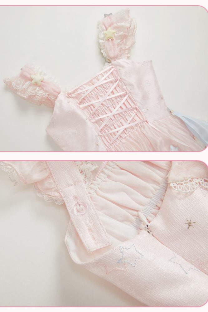 Summer Fairy Sanrio Collaborated The Twins Gorgeous Lolita JSK Top and Skirt