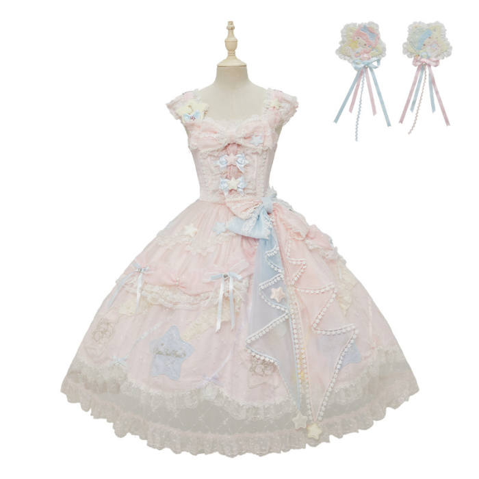 Summer Fairy Sanrio Collaborated The Twins Gorgeous Lolita JSK Top and Skirt