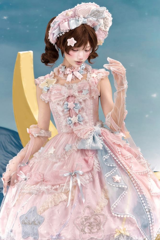 Summer Fairy Sanrio Collaborated The Twins Gorgeous Lolita JSK Top and Skirt