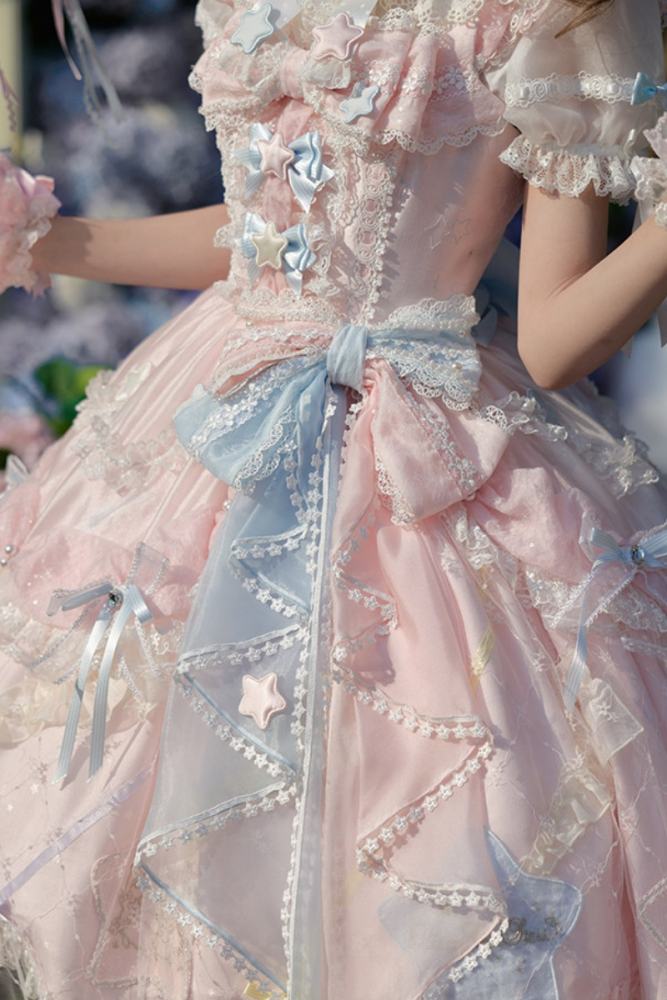 Summer Fairy Sanrio Collaborated The Twins Gorgeous Lolita JSK Top and Skirt