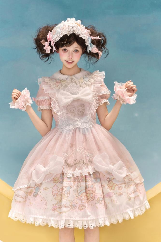 Summer Fairy Sanrio Collaborated The Twins Lolita Apron Bag and Headdress