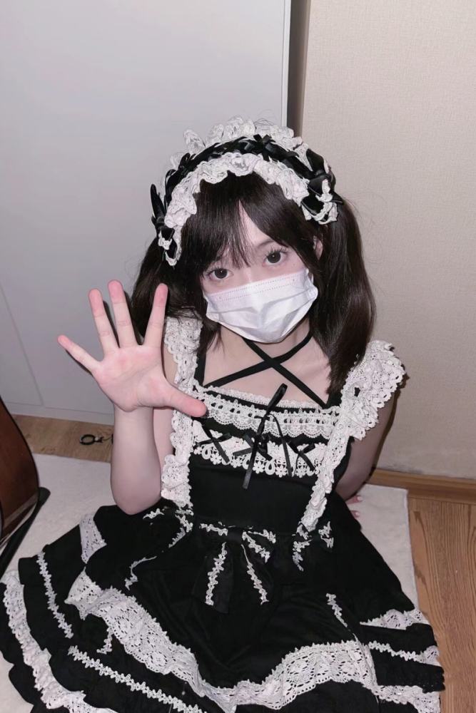 Sweet Coco Maid Cotton Lolita JSK Apron and Hairband