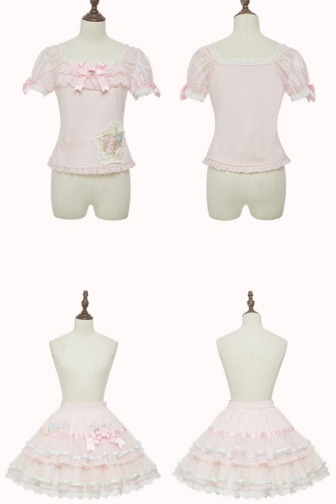 Summer Fairy Sanrio Collaborated The Twins Gorgeous Lolita JSK Top and Skirt