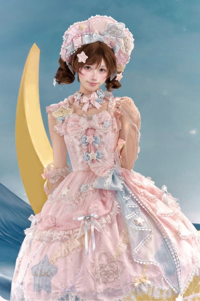Summer Fairy Sanrio Collaborated The Twins Gorgeous Lolita JSK Top and Skirt