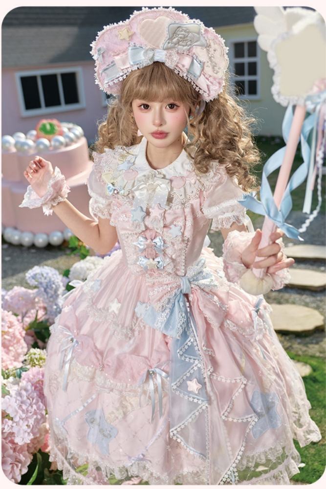 Summer Fairy Sanrio Collaborated The Twins Gorgeous Lolita JSK Top and Skirt