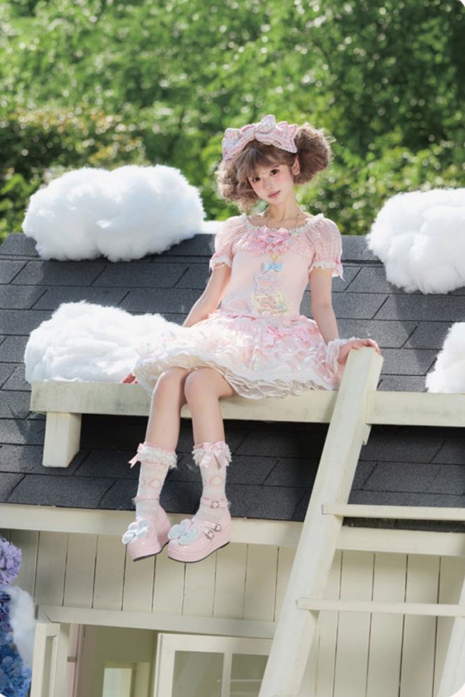 Summer Fairy Sanrio Collaborated The Twins Gorgeous Lolita JSK Top and Skirt