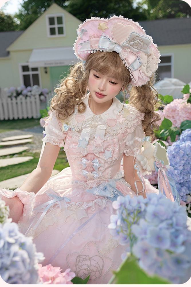 Summer Fairy Sanrio Collaborated The Twins Gorgeous Lolita JSK Top and Skirt