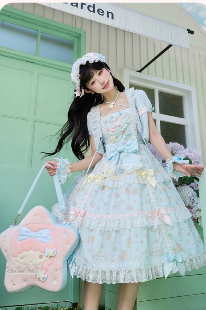 Summer Fairy Sanrio Collaborated The Twins Lolita Apron Bag and Headdress