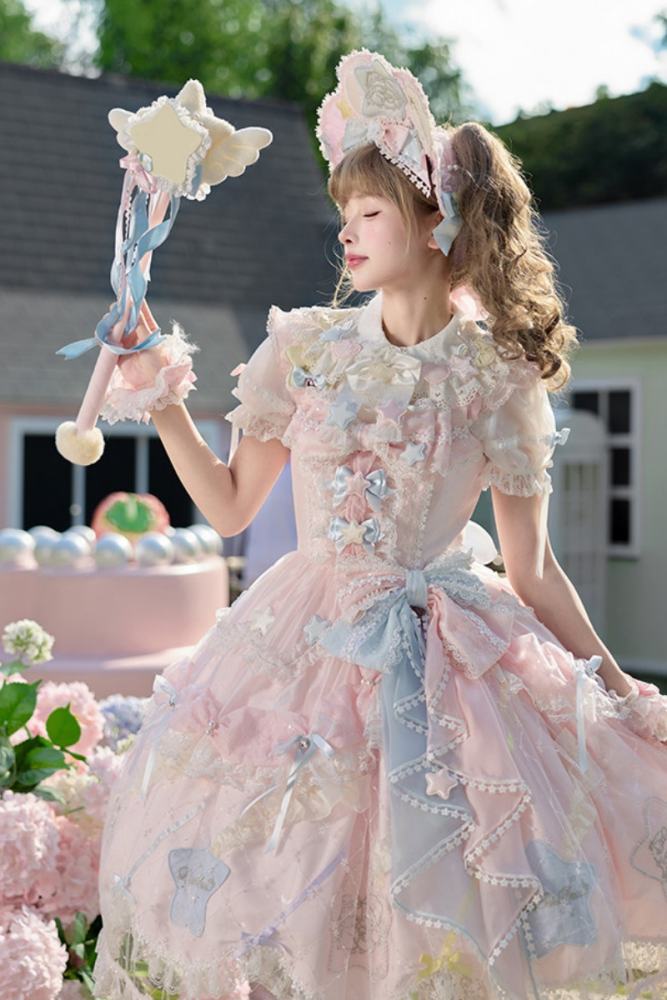 Summer Fairy Sanrio Collaborated The Twins Gorgeous Lolita JSK Top and Skirt