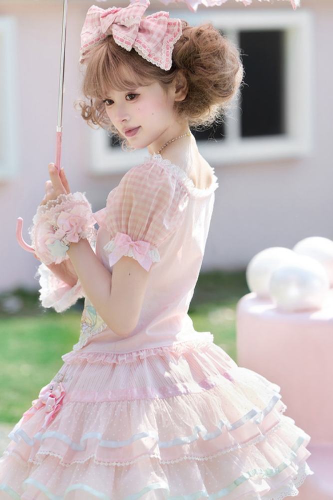 Summer Fairy Sanrio Collaborated The Twins Gorgeous Lolita JSK Top and Skirt