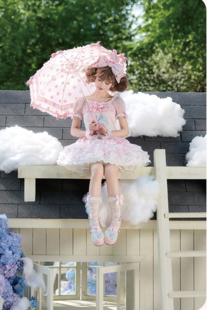 Summer Fairy Sanrio Collaborated The Twins Gorgeous Lolita JSK Top and Skirt