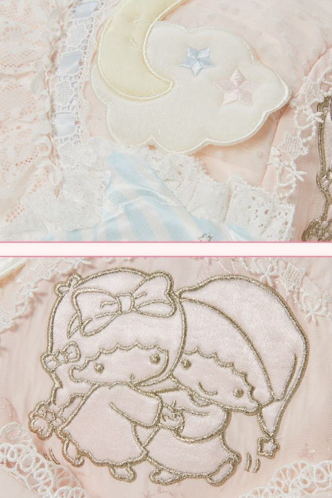 Summer Fairy Sanrio Collaborated The Twins Lolita Yellow OP and Pink Blue JSK