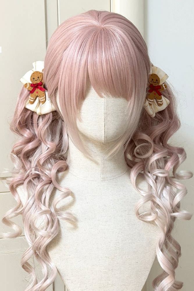 Dcoucou Short Bobo Double Ponytails Curls Lolita Wigs