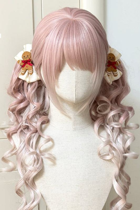 Dcoucou Short Bobo Double Ponytails Curls Lolita Wigs
