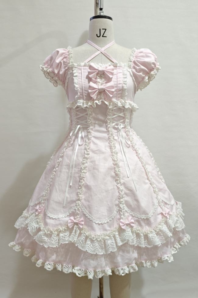 Candy Berry Cotton Lolita One Piece Dress and Headbow 4 Colors
