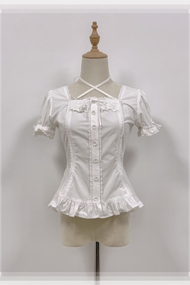 Rose and Neverland Haruhime Momoko Cotton Lolita Blouse Old School