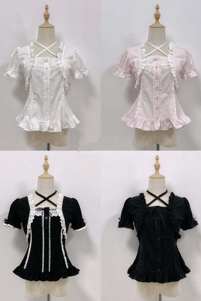 Rose and Neverland Haruhime Momoko Cotton Lolita Blouse Old School