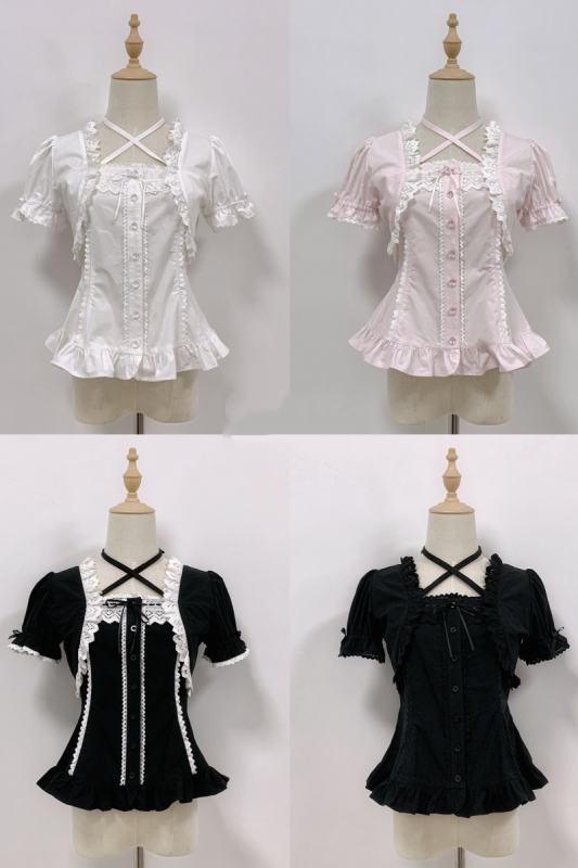 Rose and Neverland Haruhime Momoko Cotton Lolita Blouse Old School
