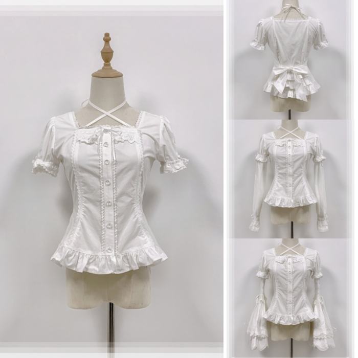 Rose and Neverland Haruhime Momoko Cotton Lolita Blouse Old School