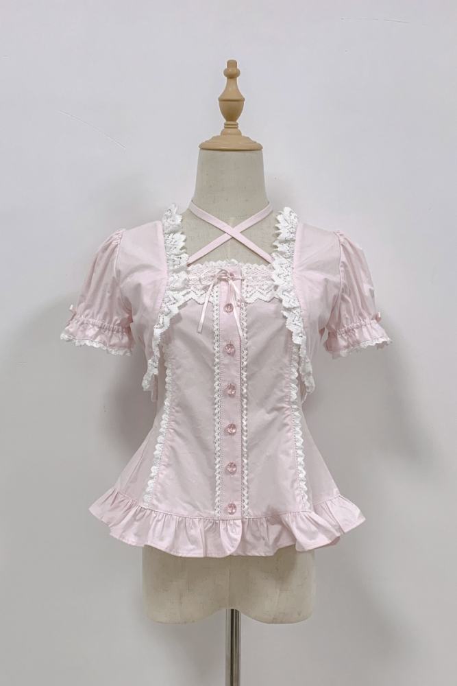 Rose and Neverland Haruhime Momoko Cotton Lolita Blouse Old School