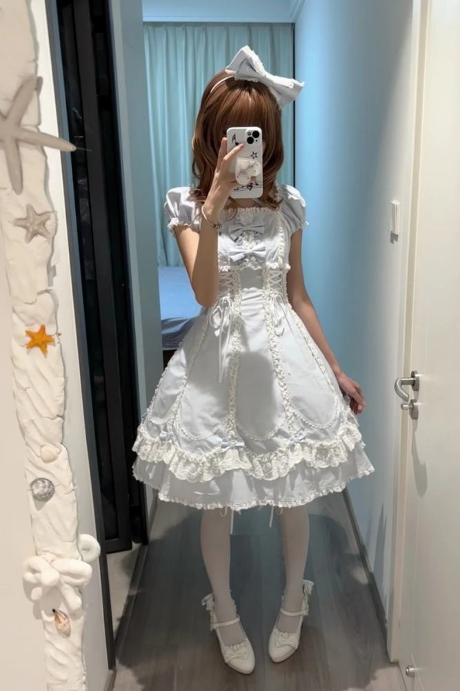 Candy Berry Cotton Lolita One Piece Dress and Headbow 4 Colors