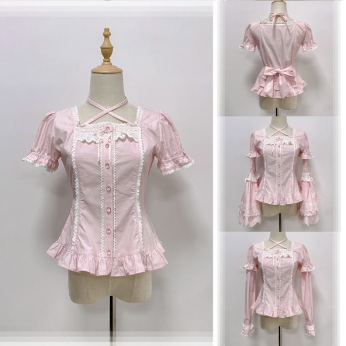 Rose and Neverland Haruhime Momoko Cotton Lolita Blouse Old School